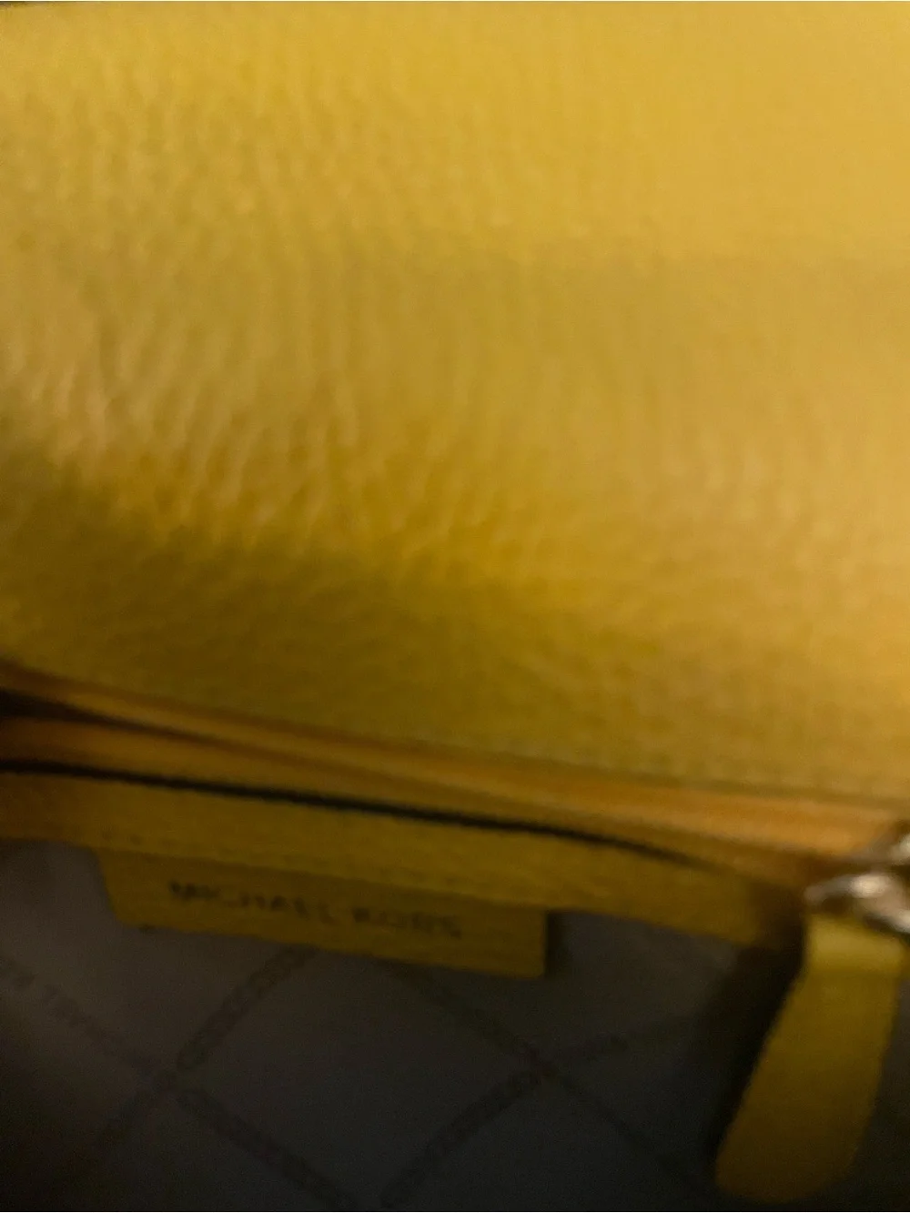 Michael Kors Bright Yellow Pebble Leather Crossbody. New without tags.